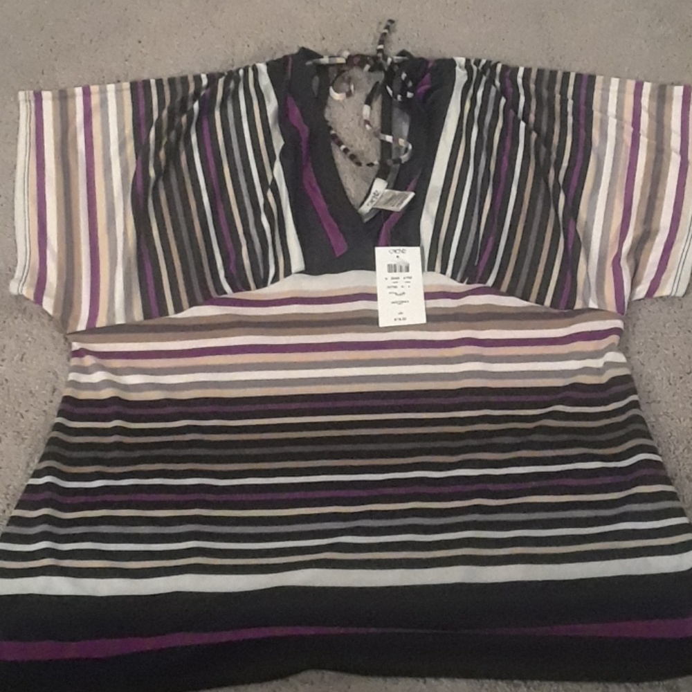 Cach'e short sleeve dress top